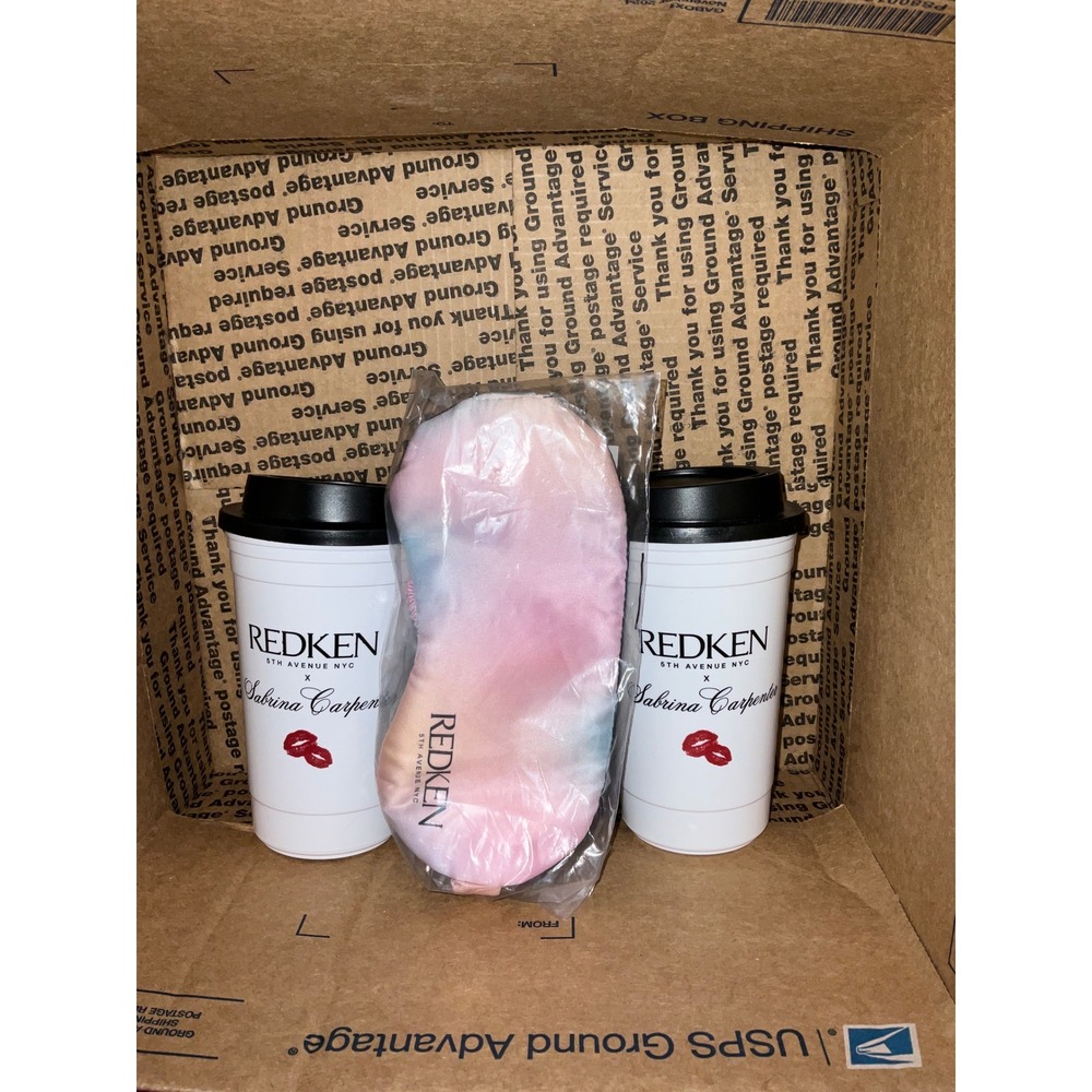 Redken Sabrina Carpenter Tumbler Sleep Mask Set hair care Tie Dye Promo Merch